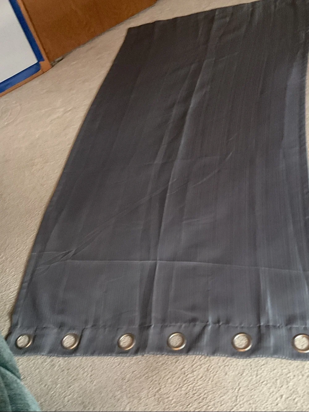Gray Grommet Curtain Panels, Set of 2